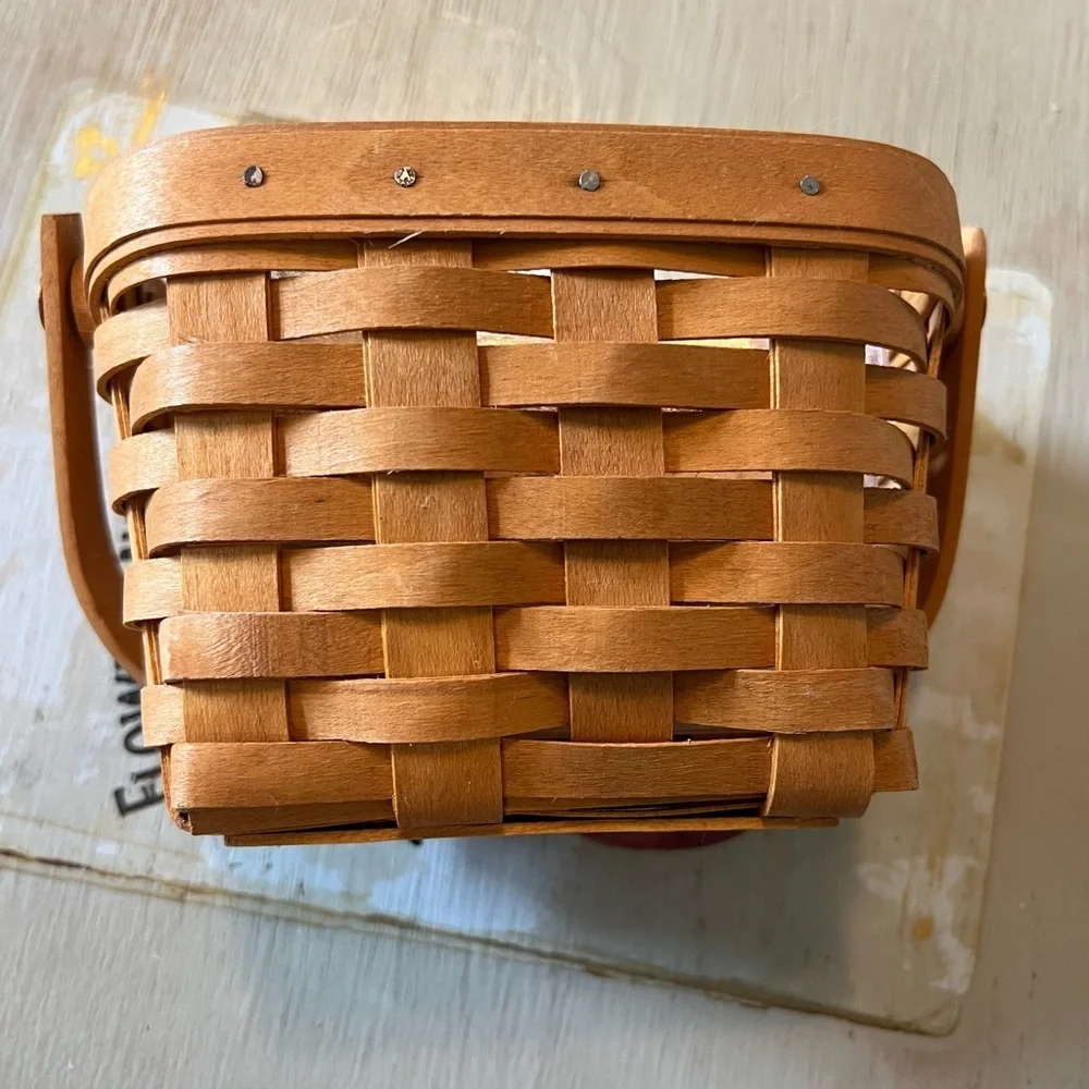 Longaberger 1997 American Cancer Society Basket with Plastic Protector. Mint.